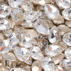 Crystal Pear Shape Glass Pointed Back Fancy Rhinestones WholesaleRhinestone