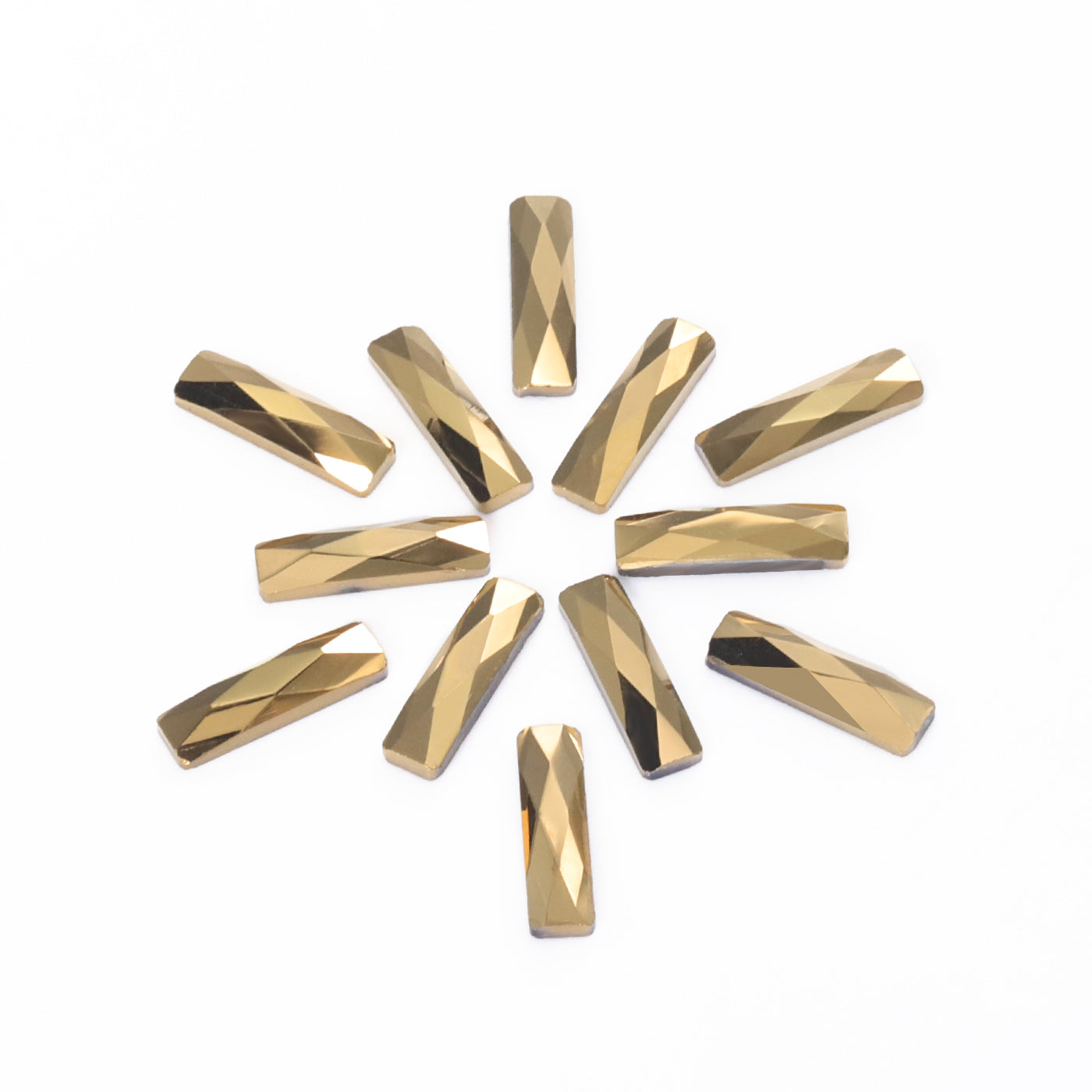 Rectangle Shape Aurum Flat Back Fancy Rhinestones WholesaleRhinestone