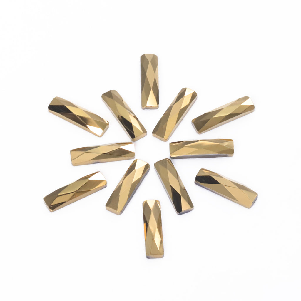 Rectangle Shape Aurum Flat Back Fancy Rhinestones WholesaleRhinestone