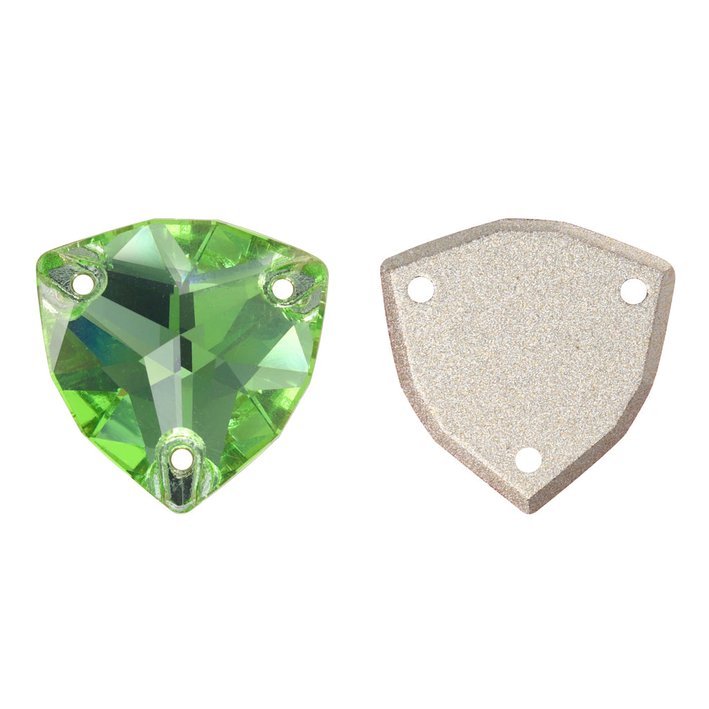 Peridot Trilliant Shape High Quality Glass Sew-on Rhinestones WholesaleRhinestone