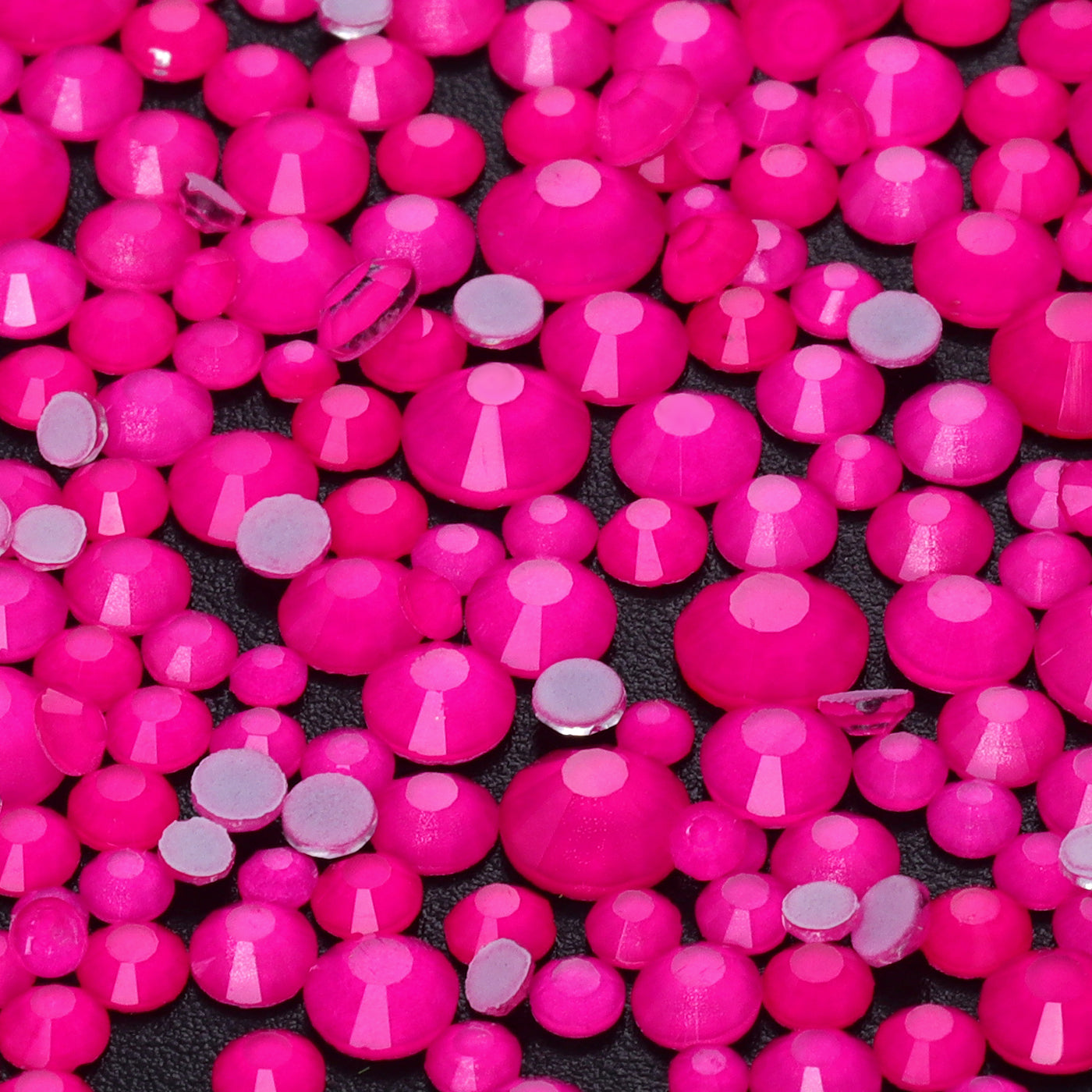 Mixed Sizes Rose FlatBack Neon Rhinestones For Nail Art WholesaleRhinestone