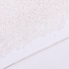 Opaque White Color Hight Quality Glass Cylinder Seed Beads 1.6 MM Size BS1005