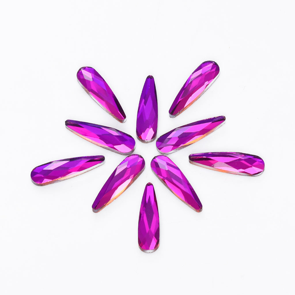 Raindrop Shape Purple Volcano Flat Back Fancy Rhinestones WholesaleRhinestone