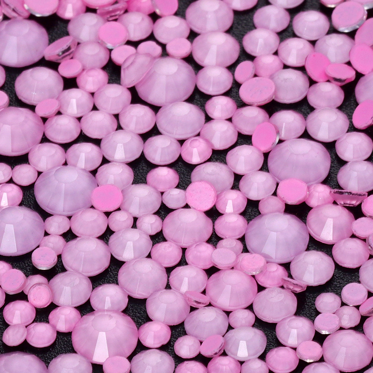 Mixed Sizes Light Pink FlatBack Neon Rhinestones For Nail Art WholesaleRhinestone