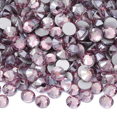 Sternlicht Amethyst Glass Flatback Strass Silber Rücken