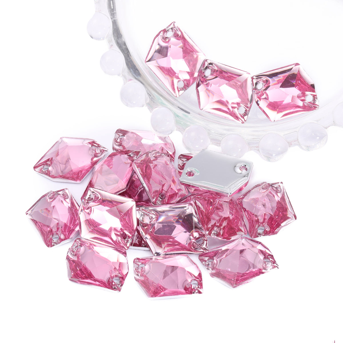 Cosmic Pink Resin Sew-on Rhinestones For Dance Costume WholesaleRhinestone