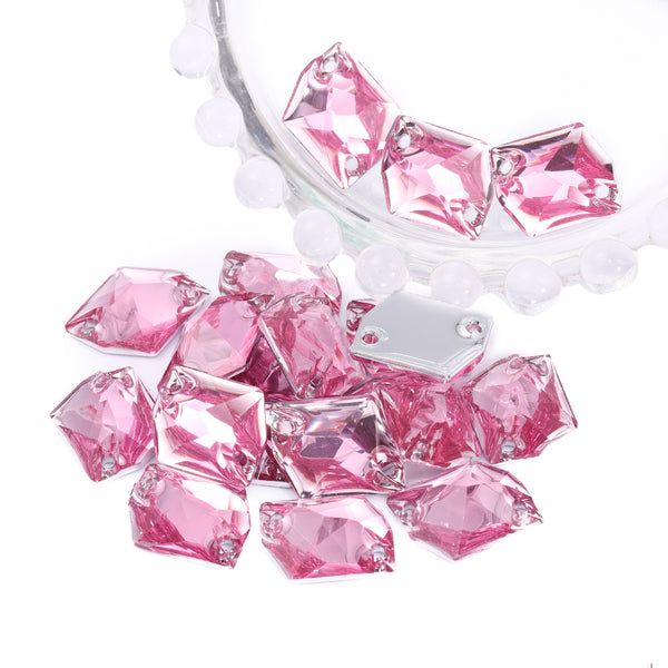 Cosmic Pink Resin Sew-on Rhinestones For Dance Costume WholesaleRhinestone