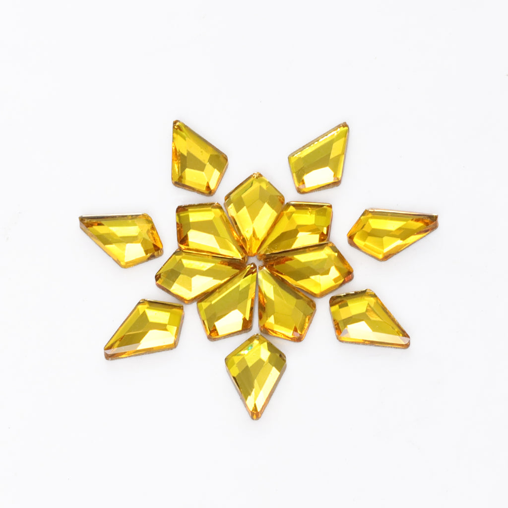 Arrow Shape Citrine Flat Back Fancy Rhinestones WholesaleRhinestone
