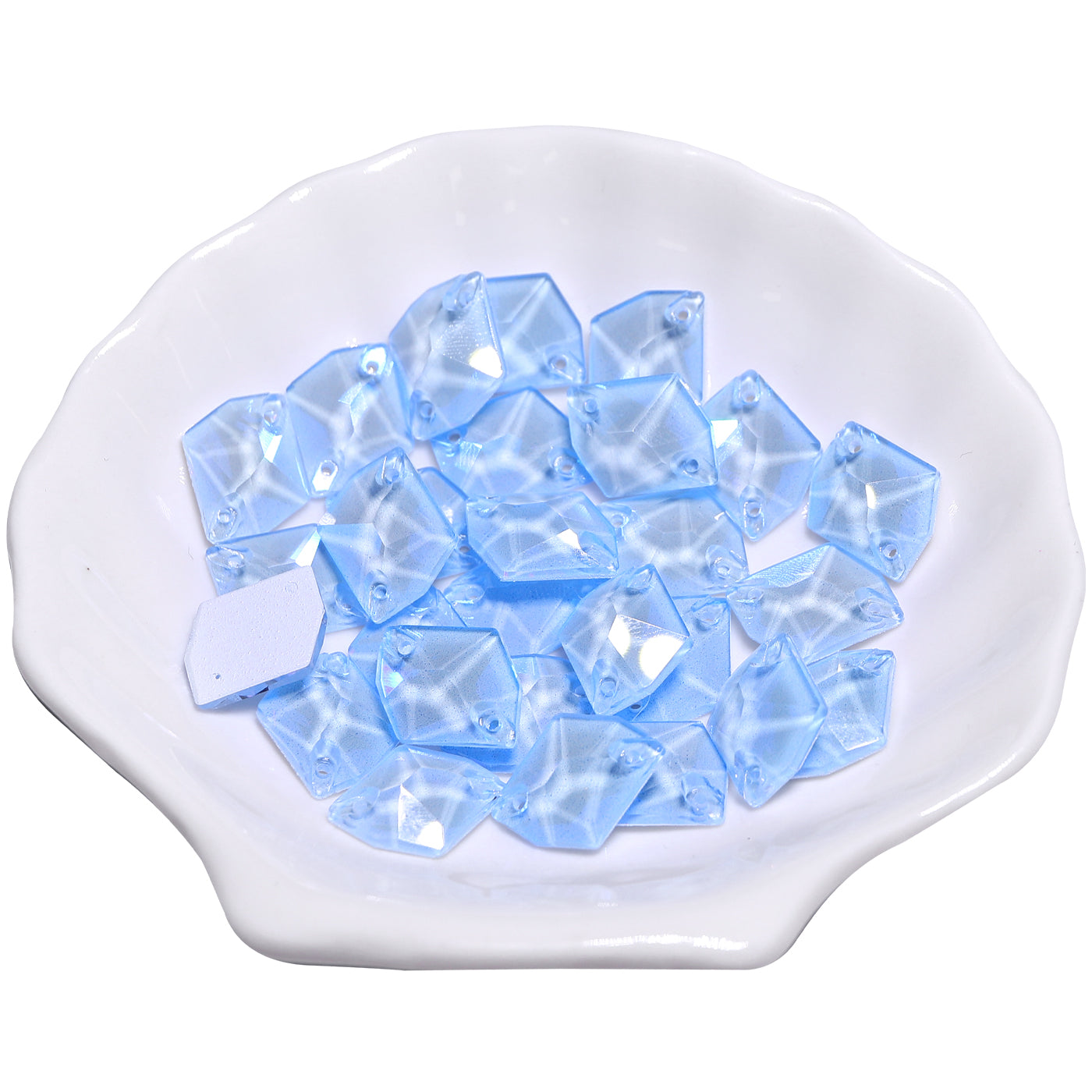 Electric Neon Light Blue Cosmic Shape High Quality Glass Sew-on Rhinestones WholesaleRhinestone