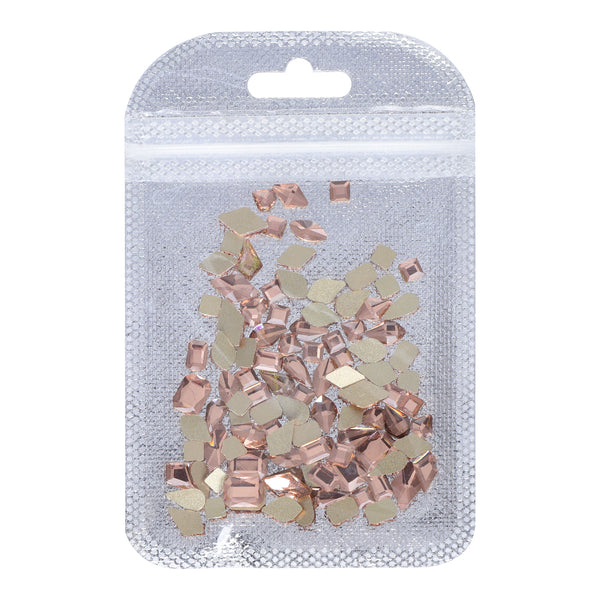 Mixed Shapes Champagne Flat Back Fancy Rhinestones For Nail Art WholesaleRhinestone