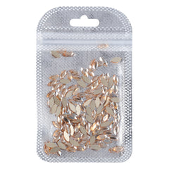 Navette Shape Golden Shadow Glass Flat Back Fancy Rhinestones