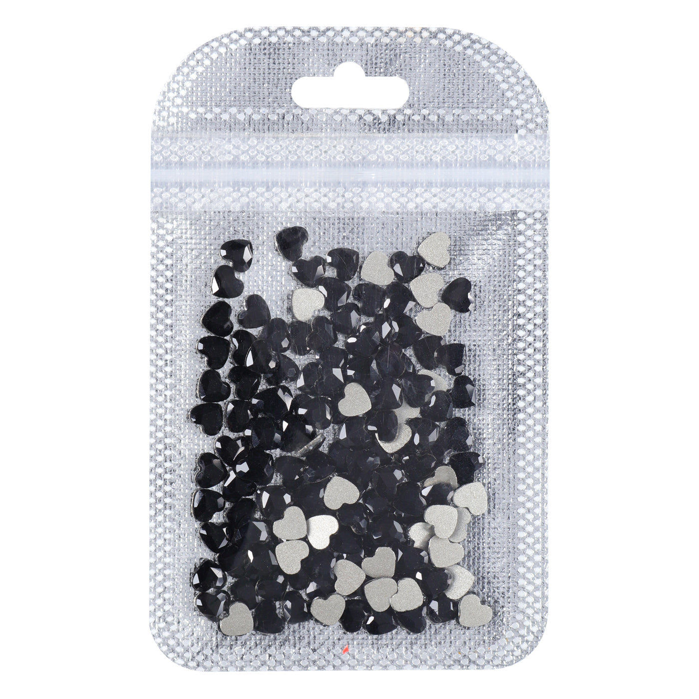 Heart Shape Black Flat Back Fancy Rhinestones