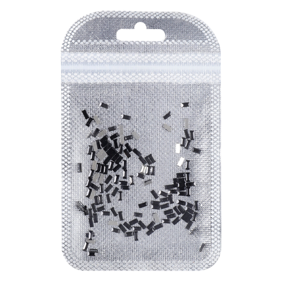 Rectangle Shape Black Flat Back Fancy Rhinestones