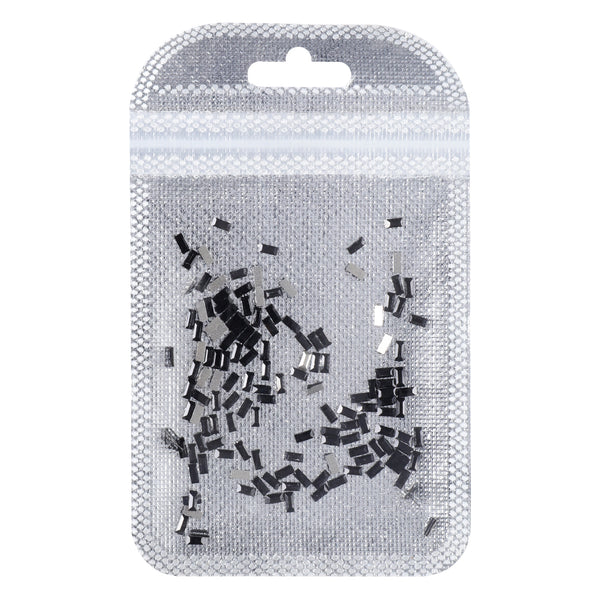 Rectangle Shape Black Flat Back Fancy Rhinestones