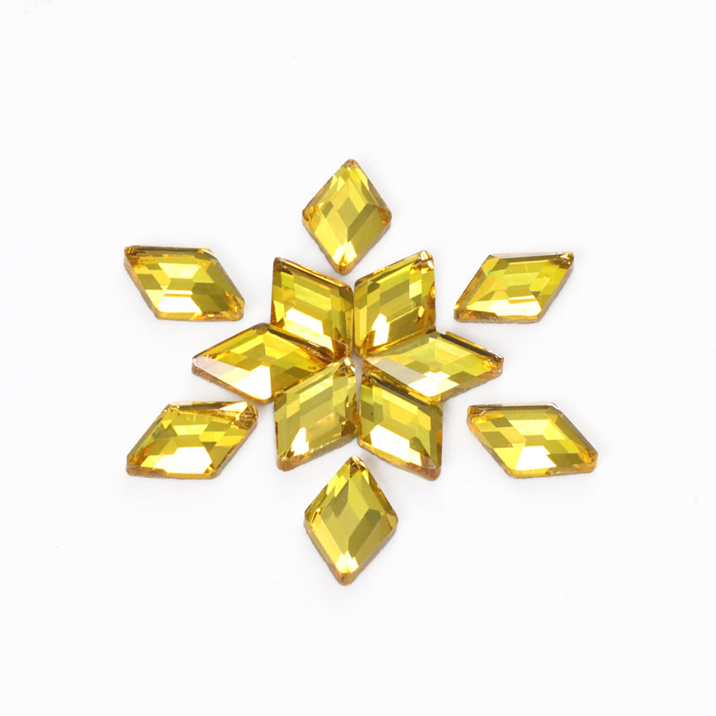 Rhombus Shape Citrine Flat Back Fancy Rhinestones WholesaleRhinestone