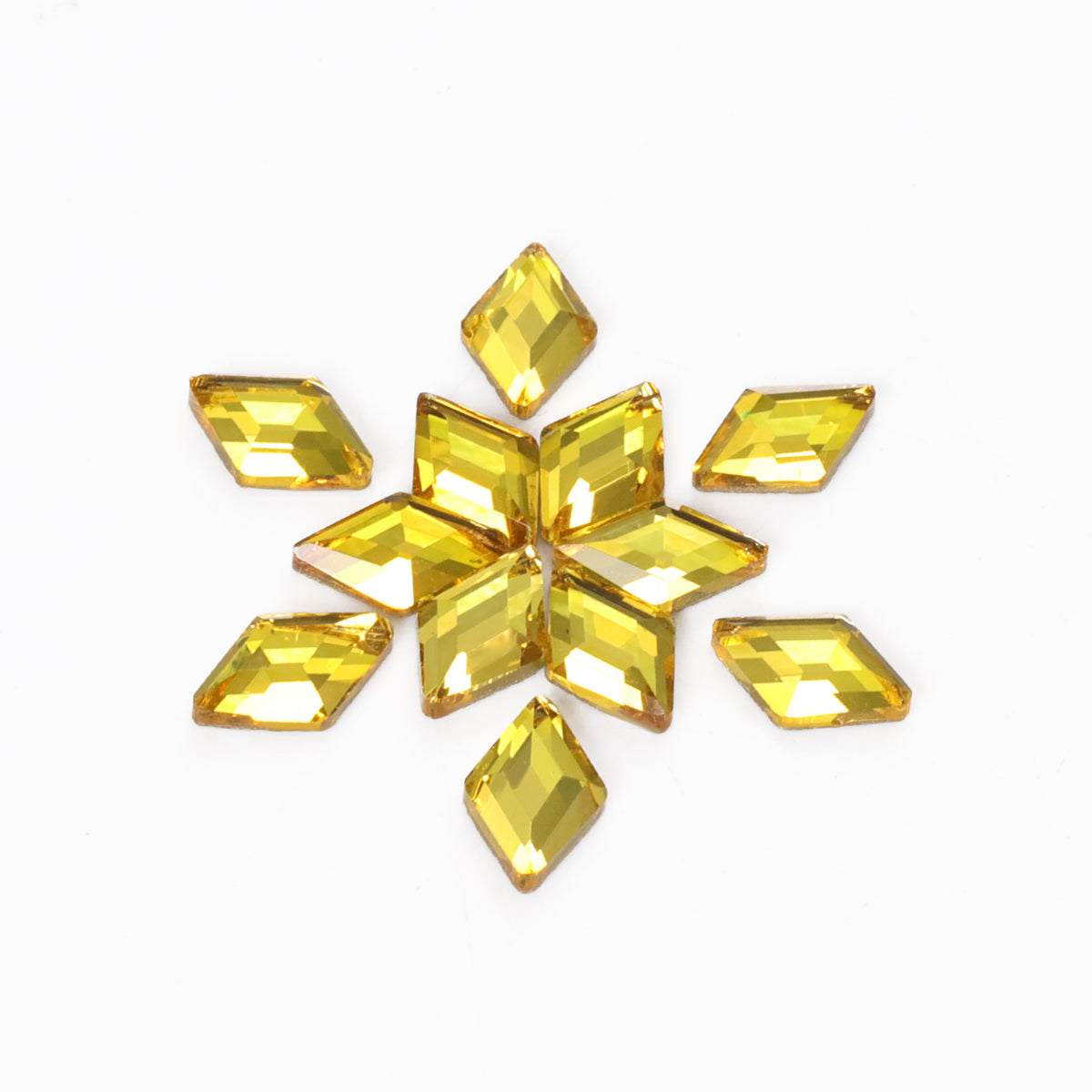 Rhombus Shape Citrine Flat Back Fancy Rhinestones WholesaleRhinestone