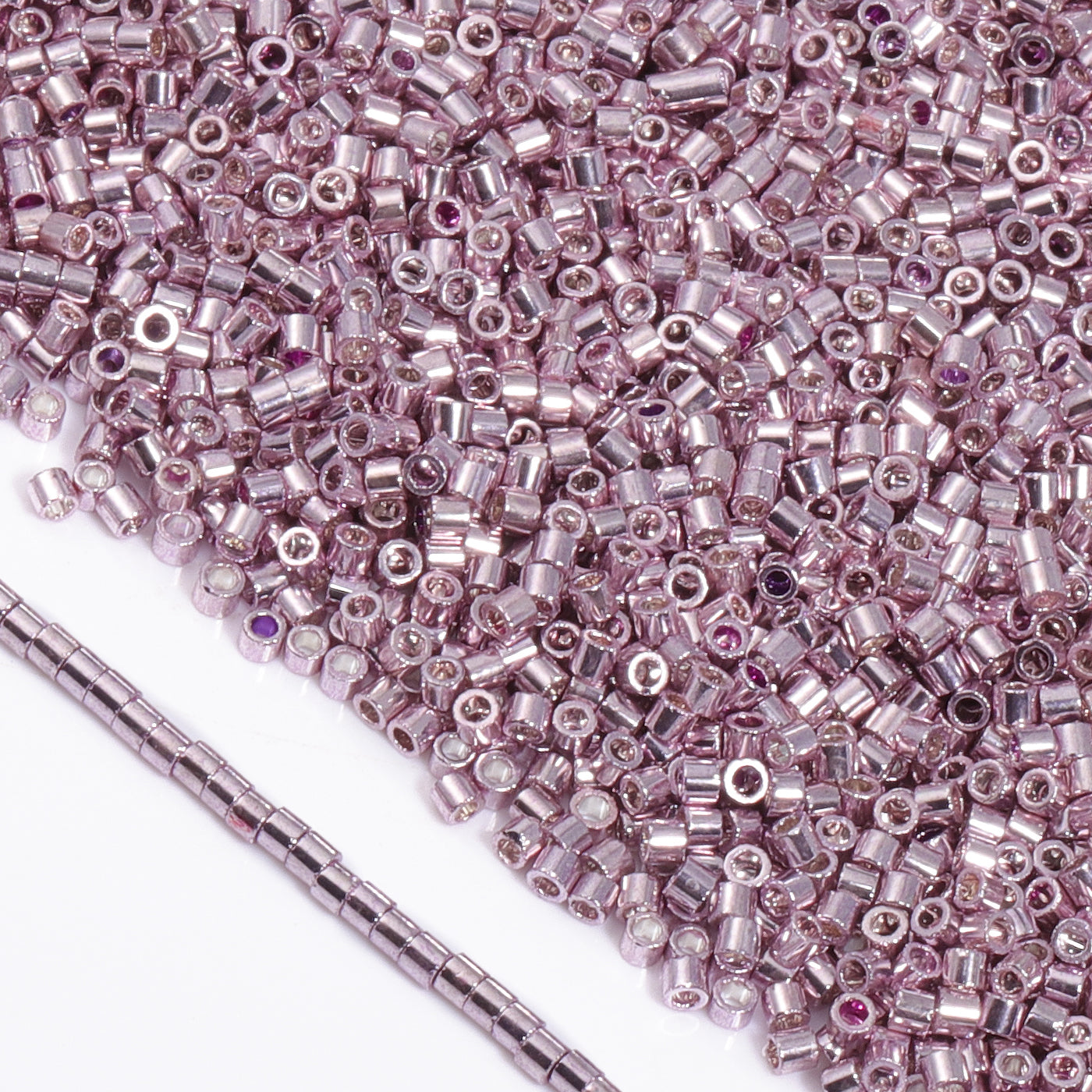 Metallic Light Pink Luster Color Hight Quality Glass Cylinder Seed Beads 1.6 MM Size JS3012