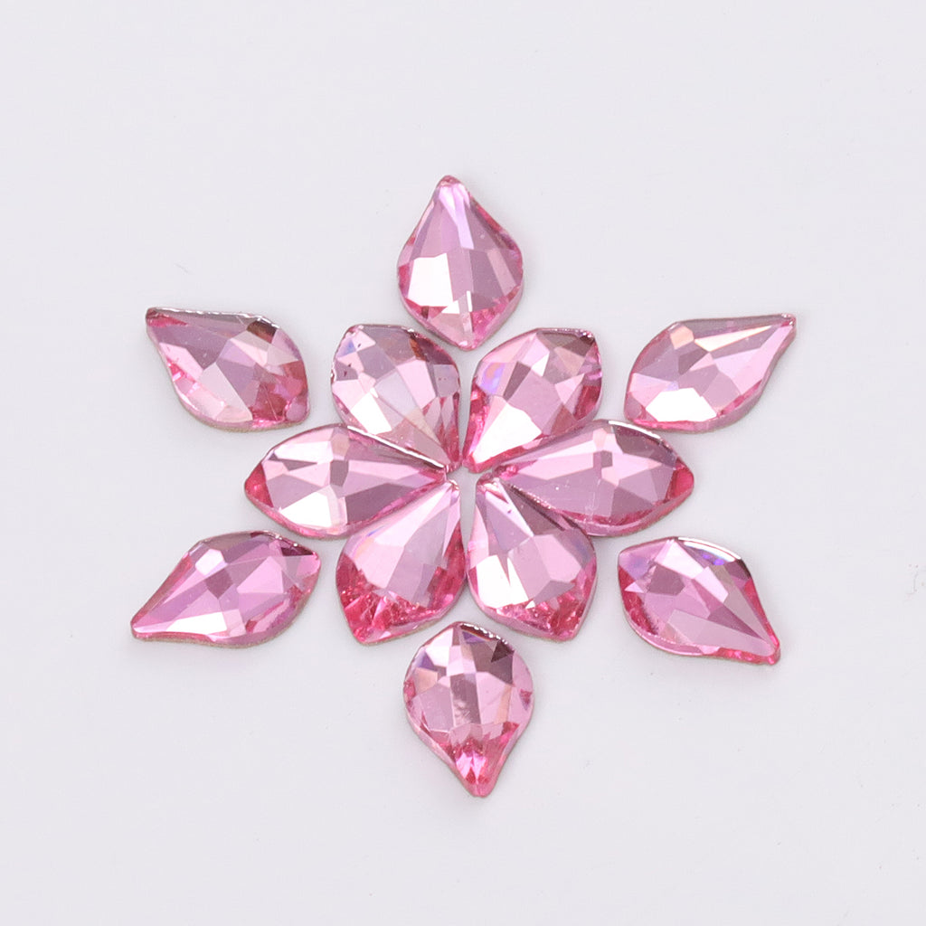 Maple leaves Shape Light Pink Flat Back Fancy Rhinestones WholesaleRhinestone
