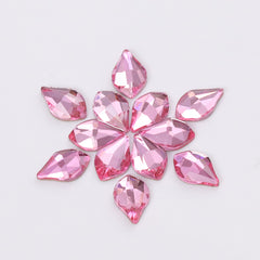 Maple leaves Shape Light Pink Flat Back Fancy Rhinestones WholesaleRhinestone
