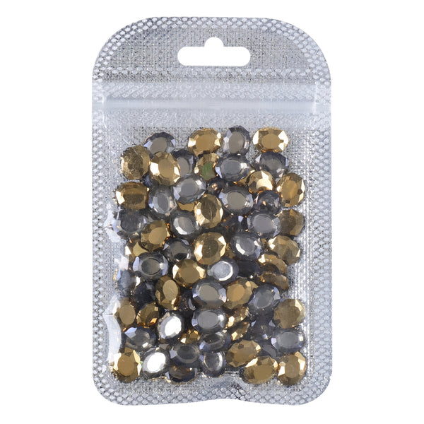 Mine Gold Magic Mirror Shape Pointed Back Fancy Rhinestones For Nail Art