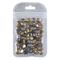 Mine Gold Magic Mirror Shape Pointed Back Fancy Rhinestones For Nail Art