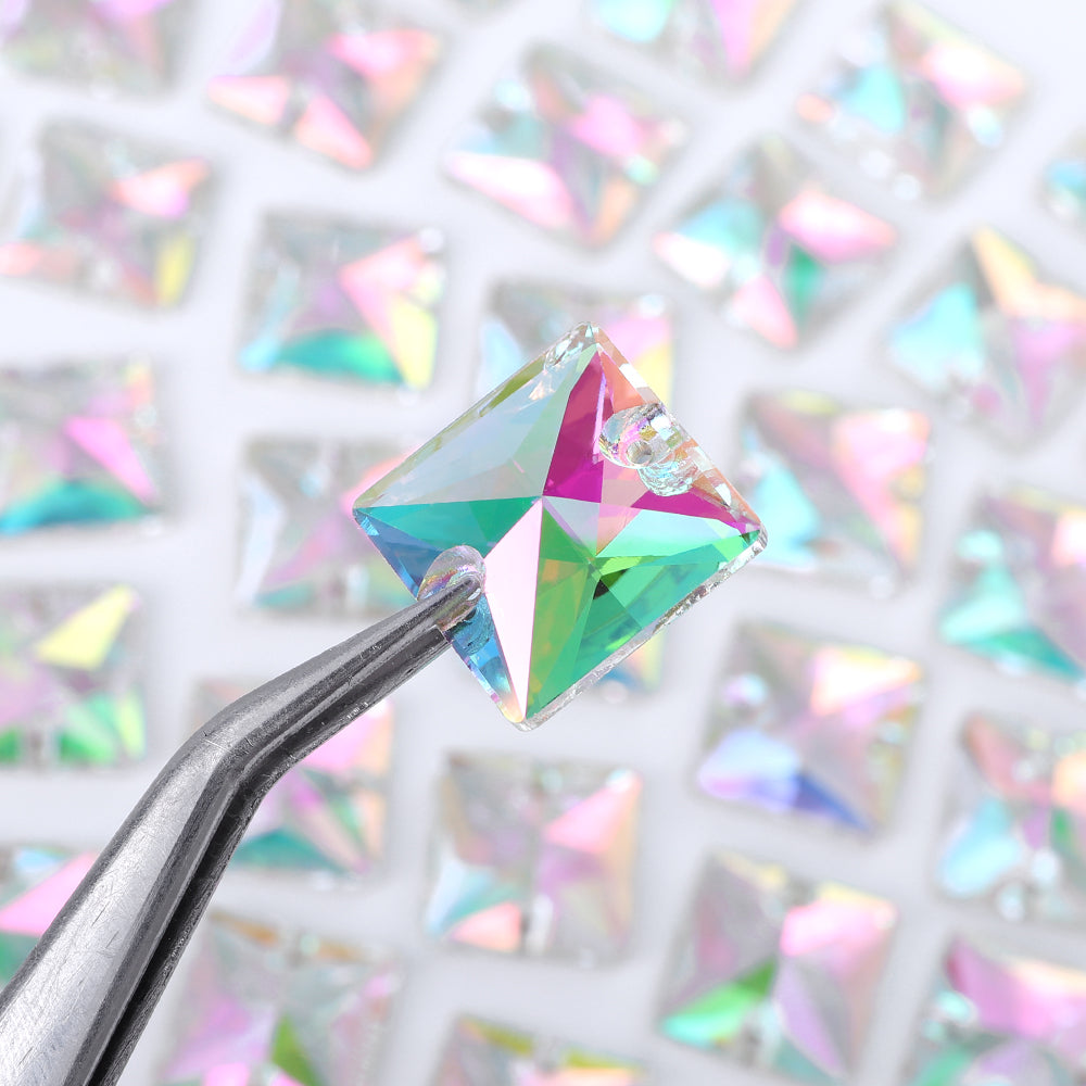 Kristallphantom quadratische Form hochwertiger Glasnähtätigkeits-Strass-Strasssteine