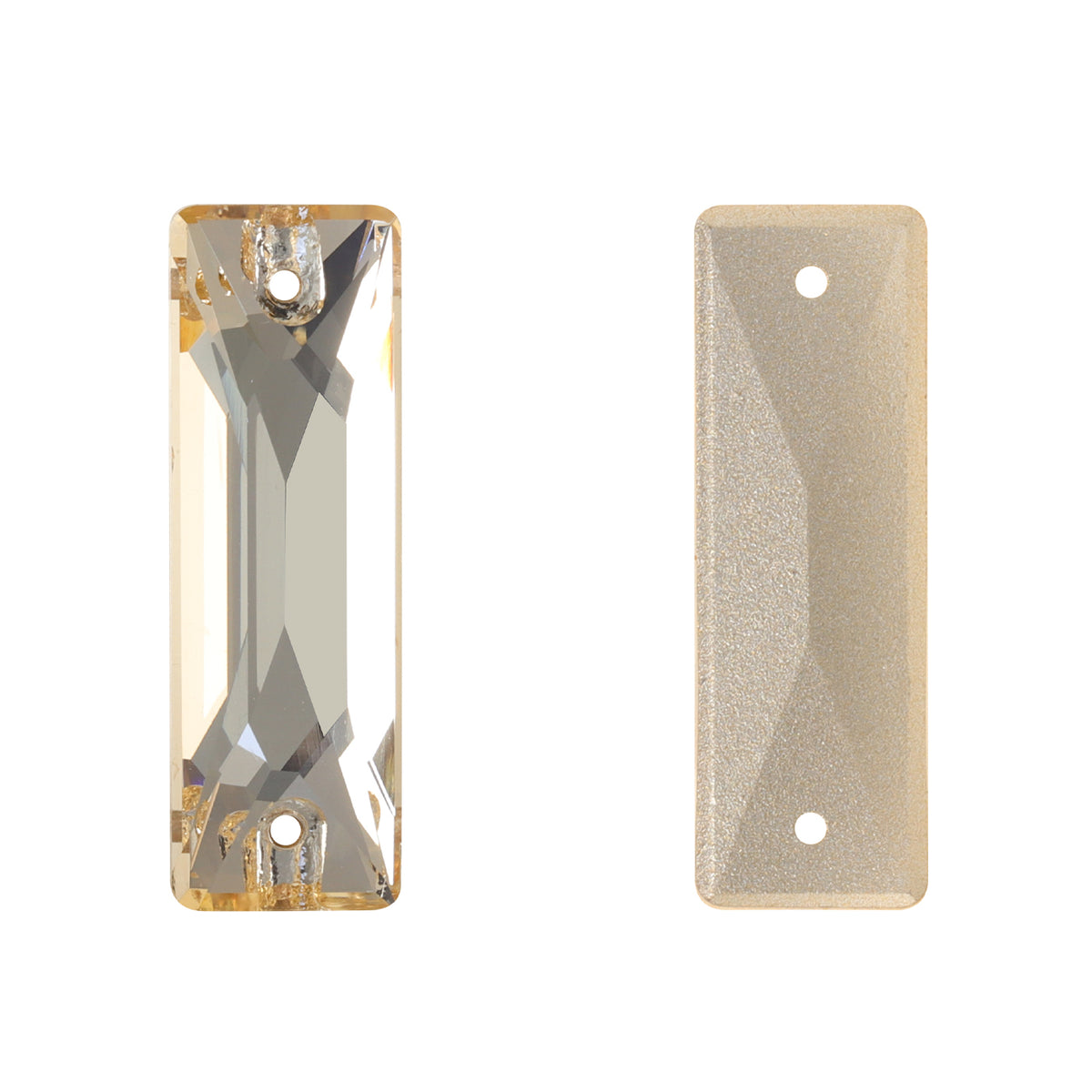 Golden Shadow Cosmic Baguette Shape High Quality Glass Sew-on Rhinestones WholesaleRhinestone