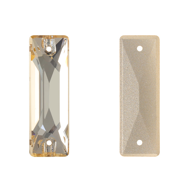 Golden Shadow Cosmic Baguette Shape High Quality Glass Sew-on Rhinestones WholesaleRhinestone