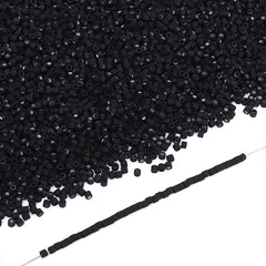 Opaque Frost Black Color Hight Quality Glass Cylinder Seed Beads 1.6 MM Size BS1015