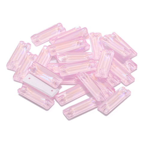 Shinestone da cucitura di vetro di alta qualità rosa leggera neon elettrica Immagine secondaria del prodotto