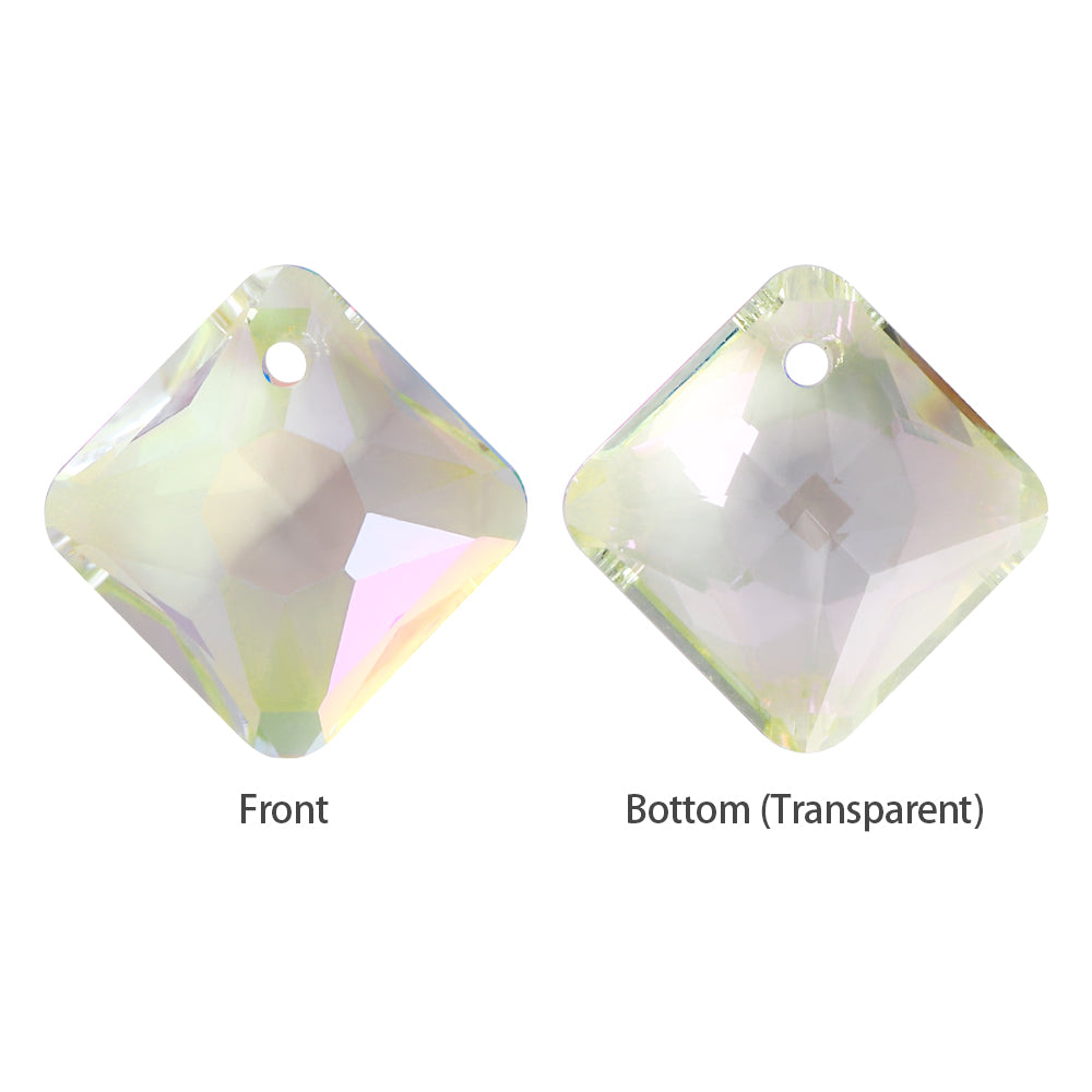 Luminous Green Princess Cut High Quality Glass Rhinestone Pendant WholesaleRhinestone
