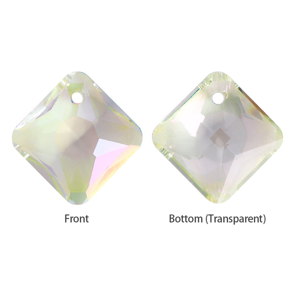 Luminous Green Princess Cut High Quality Glass Rhinestone Pendant WholesaleRhinestone