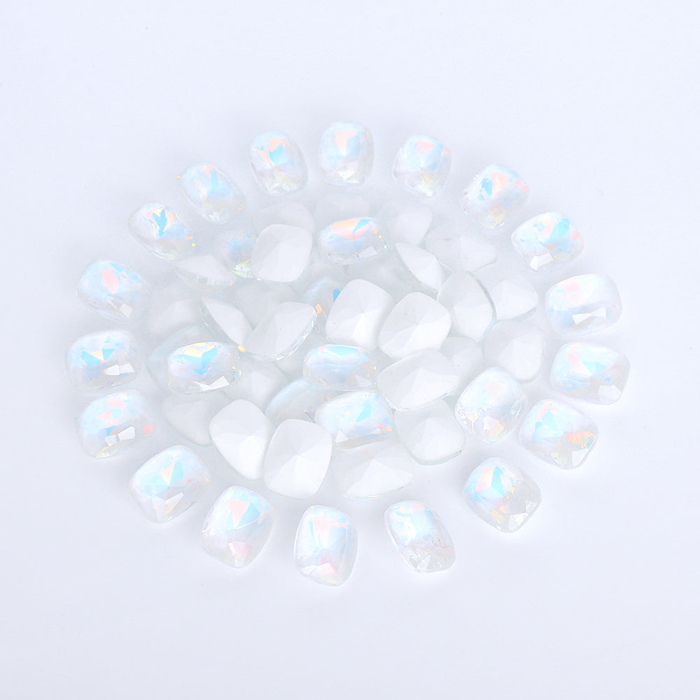 Crystal AM Pillow Shape Glass Pointed Back Fancy Rhinestones