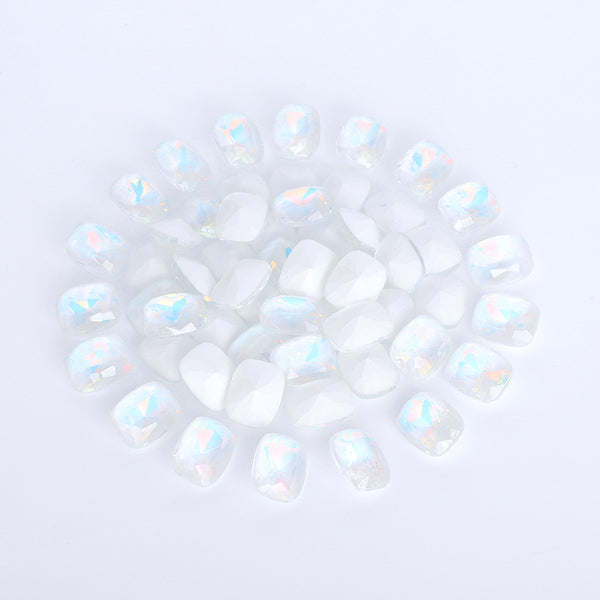 Crystal AM Pillow Shape Glass Pointed Back Fancy Rhinestones WholesaleRhinestone