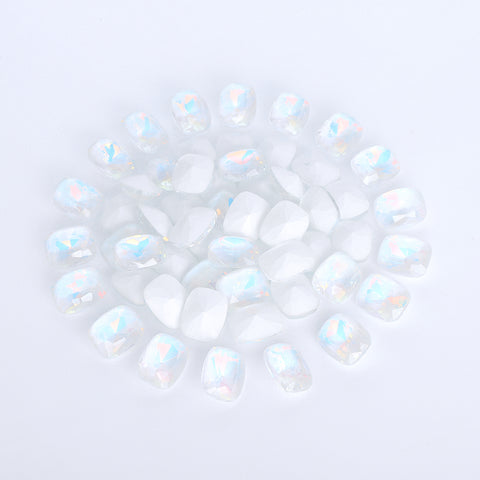 Crystal AM Pillow Shape Glass Pointed Back Fancy Rhinestones