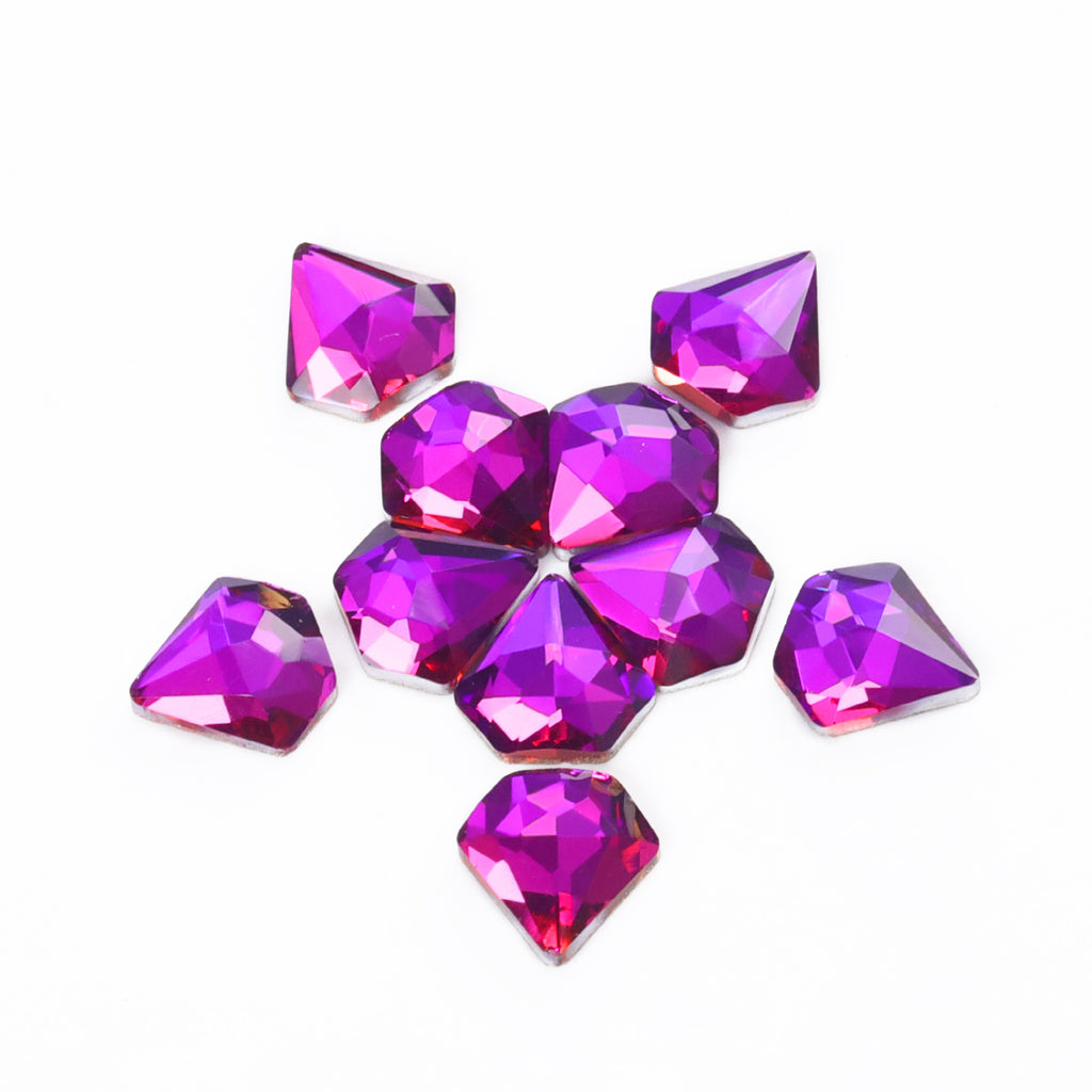 Diamond Shape Purple Volcano Flat Back Fancy Rhinestones WholesaleRhinestone