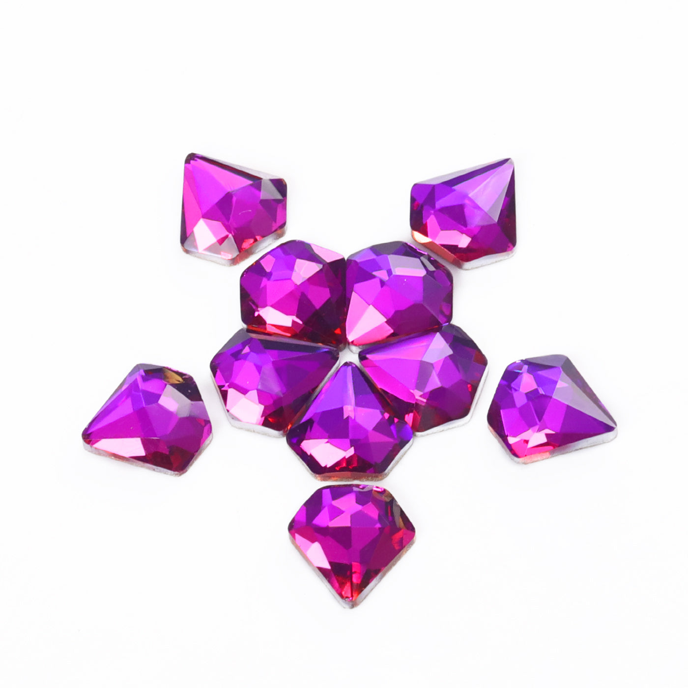 Diamond Shape Purple Volcano Flat Back Fancy Rhinestones WholesaleRhinestone
