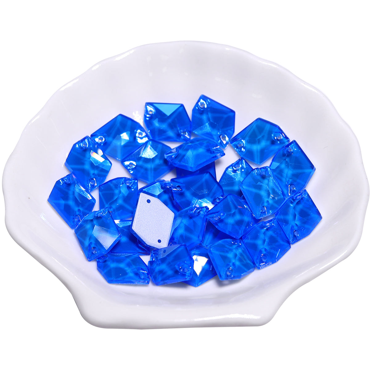 Electric Neon Blue Cosmic Shape High Quality Glass Sew-on Rhinestones WholesaleRhinestone