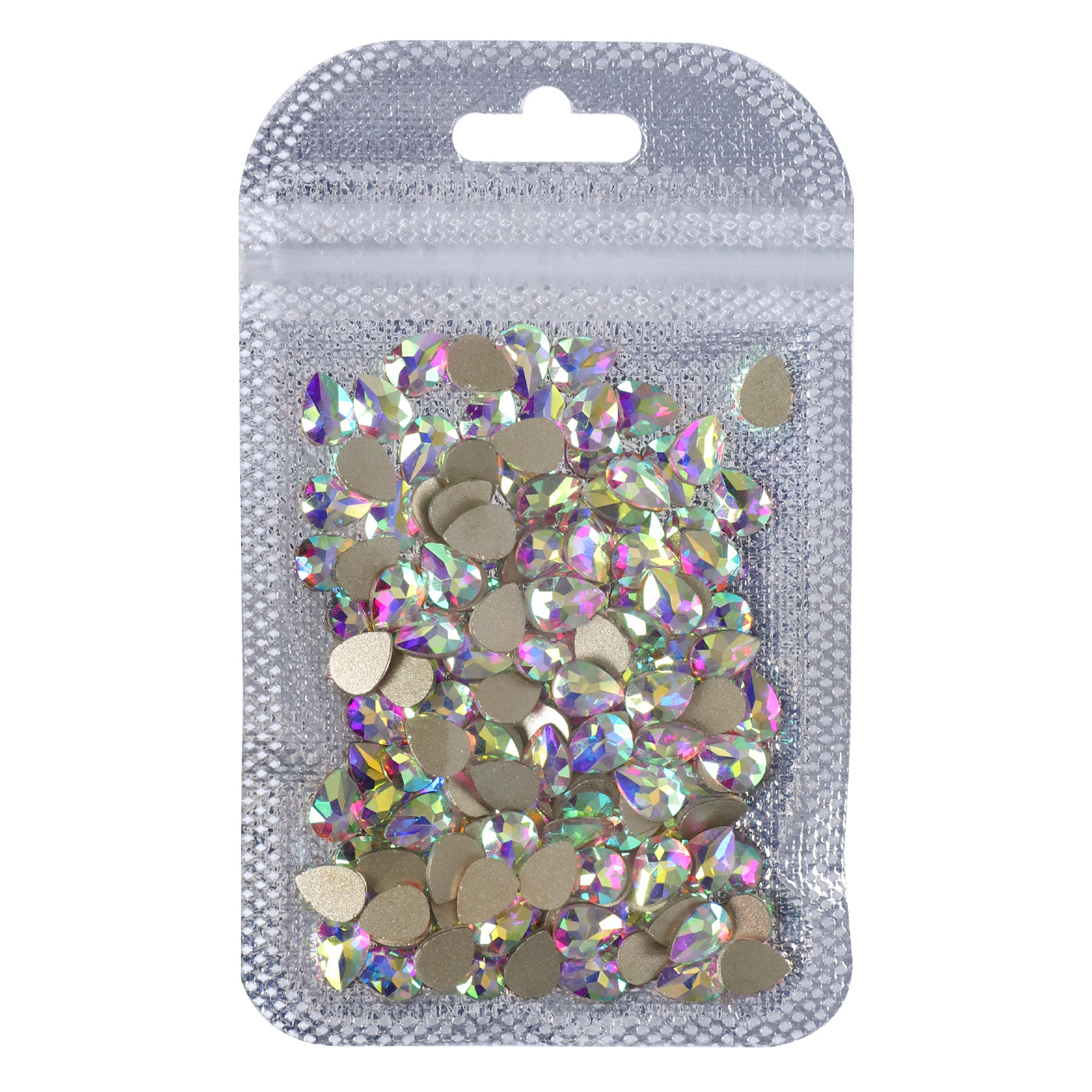 Raindrop Shape Crystal AB Flat Back Fancy Rhinestones