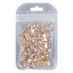 Triangle Shape Golden Shadow Flat Back Fancy Rimnestones