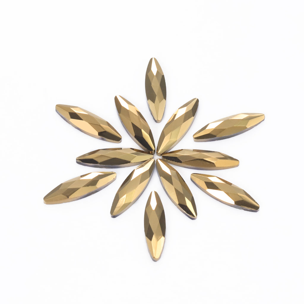 Navette Shape Aurum Flat Back Fancy Rhinestones WholesaleRhinestone