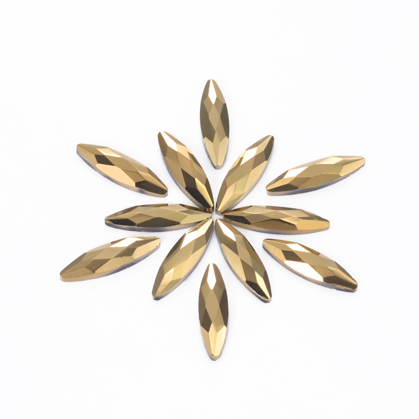 Navette Shape Aurum Flat Back Fancy Rhinestones WholesaleRhinestone