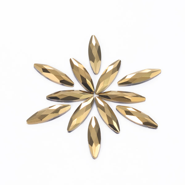 Navette Shape Aurum Flat Back Fancy Rhinestones WholesaleRhinestone