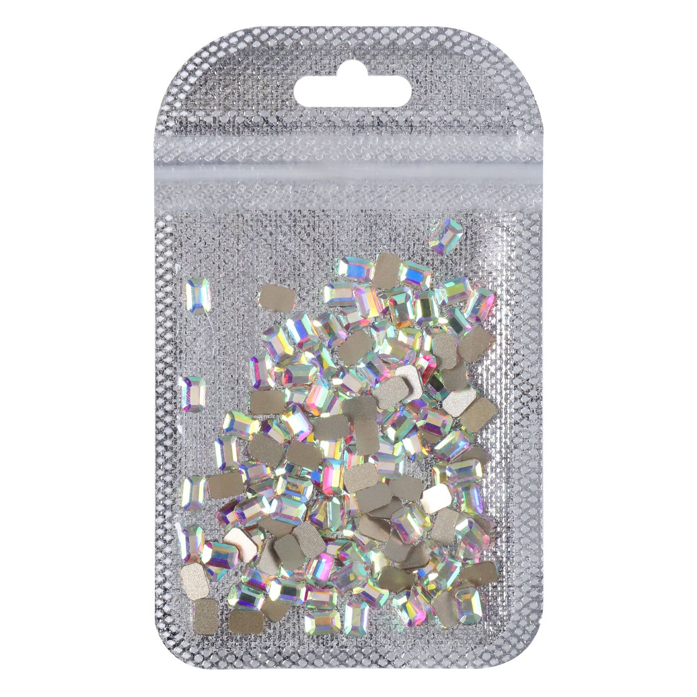 Octagon Shape Crystal AB Flat Back Fancy Rhinestones
