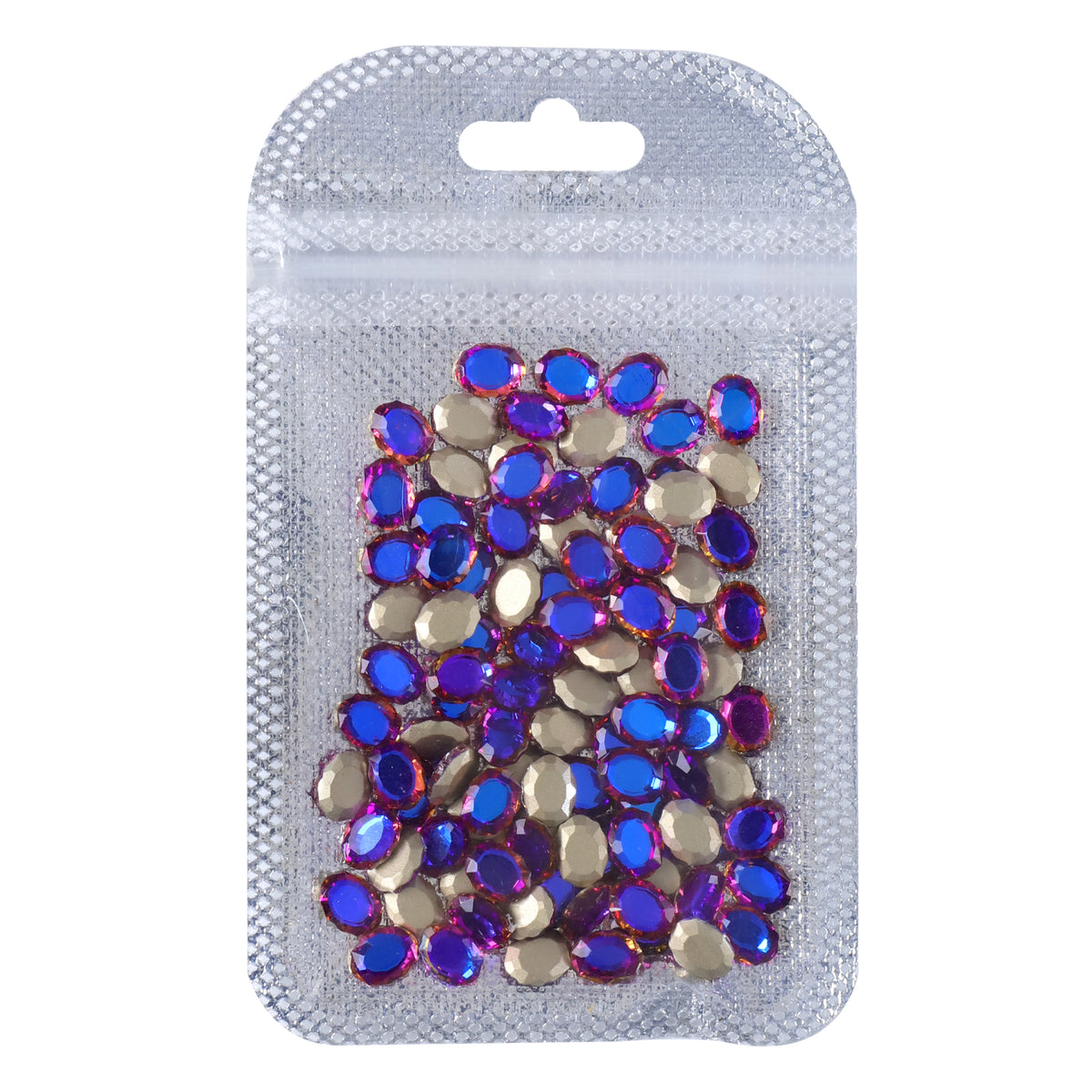 Blue Volcano Magic Mirror Shape Pointed Back Fancy Rhinestones For Nail Art