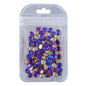 Blue Volcano Magic Mirror Shape Pointed Back Fancy Rhinestones For Nail Art
