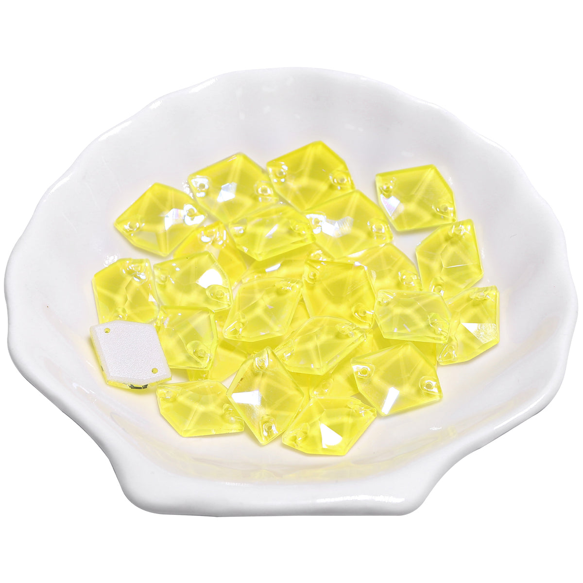 Electric Neon Light Topaz Cosmic Shape High Quality Glass Sew-on Rhinestones WholesaleRhinestone