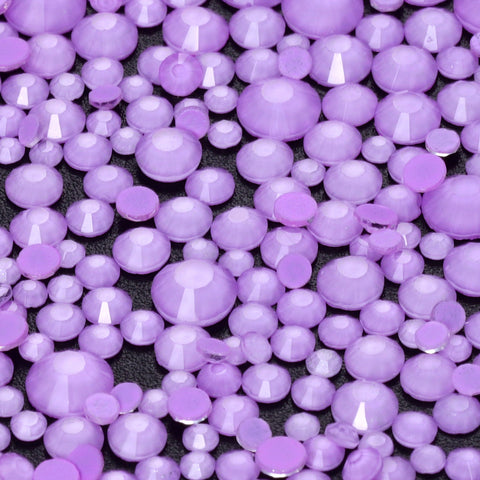 Gemischte Größen leichter Violet Flatback Neon -Strass für Nagelkunst Zweitbild