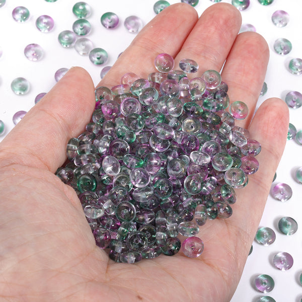 Various Colors Transparent Candy Series Lucky Buckle Shape Glass Seed Beads WholesaleRhinestone