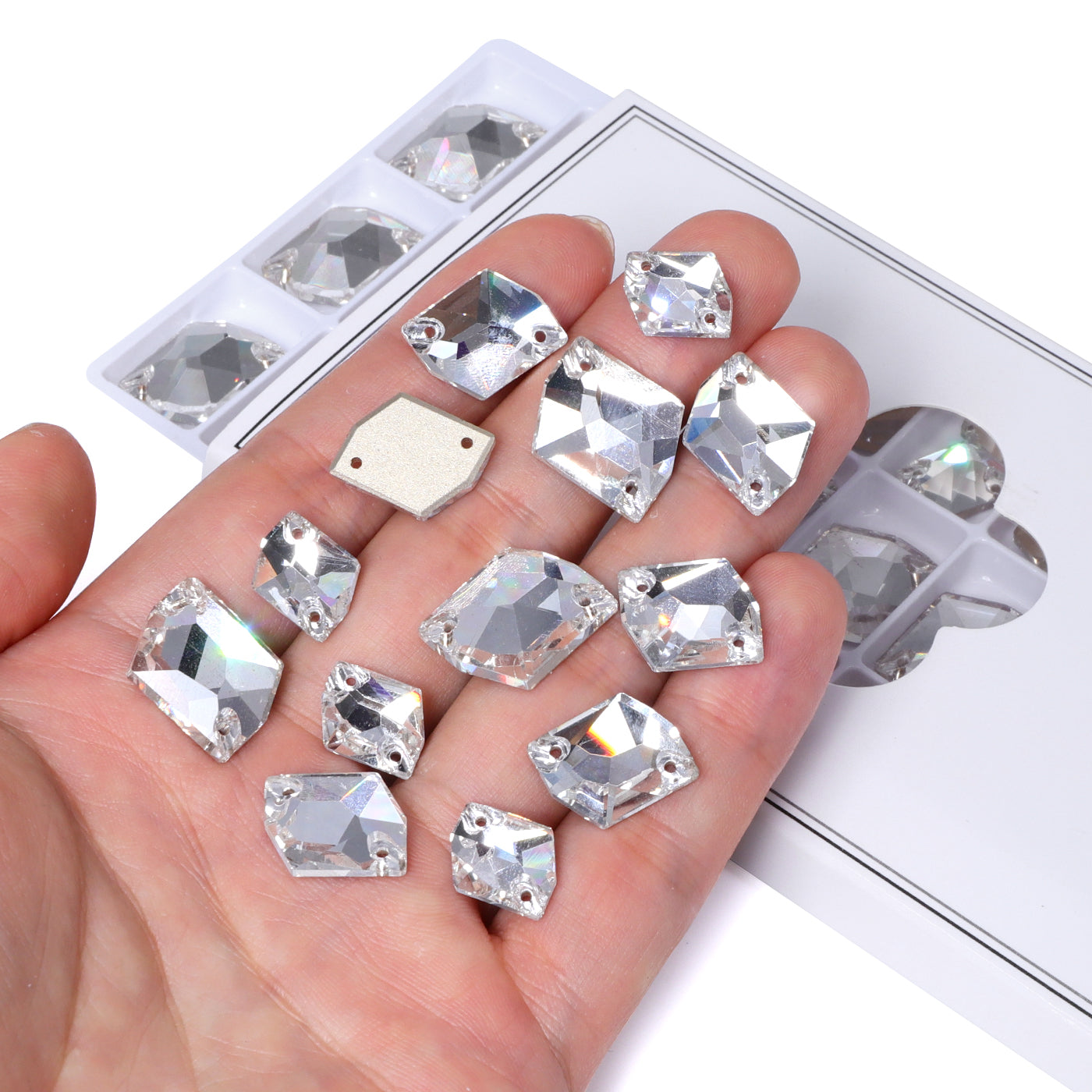 Mixed Sizes Crystal Cosmic Shape High Quality Glass Sew-on Rhinestones WholesaleRhinestone